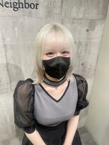 ヌーク 立川(Nuuk)&nbsp;ミルクティーブロンド/ケアブリーチ/レイヤーカット/立川/立川駅