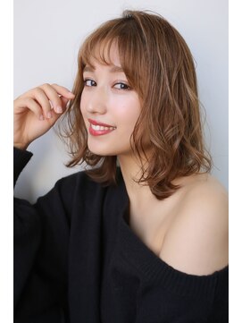 ルービック 難波(Rubik's) 大人かわいいデジタルパーマボブ#アッシュベージュ