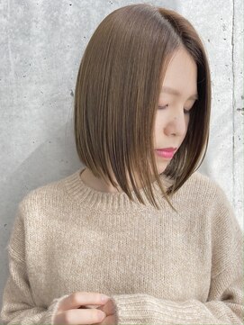 フェス カットアンドカラーズ(FESS cut&colors) FESS 鶴丸【透明感ばっちりオリーブベージュ】似合わせカット