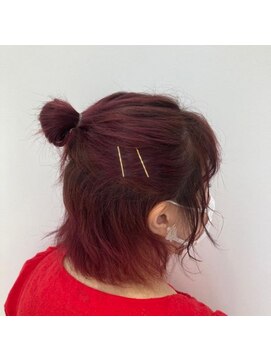 ネオヘアー 曳舟店(NEO Hair) フェイスフレーミング×レッド/曳舟髪質改善インナーカラー