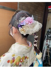 #卒業式ヘアセット　