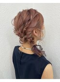 サイドの編みおろし