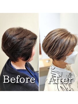 キザシ(KIZASI) 白髪(ハクハツ)があるから出来る透明感カラーで白髪ぼかし