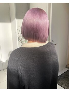 グリンバイアルティナ 八王子店(Grin by artina) パールラベンダー_ボブカット_ラベンダーアッシュ_ワンレンボブ3