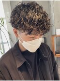 波巻きパーマツイストパーマメンズマッシュ波巻きスパイラル栄駅