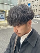 オーガニック アトリエ 大宮(organic+atelier)&nbsp;無造作マッシュメンズ波巻きツイストスパイラルパーマ暗髪束感