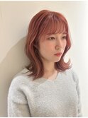 ハイトーンカラー☆スカーレットカラー☆ふんわりミディアム