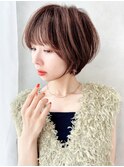 say.大人可愛いショートボブこなれミディ前髪カットイメチェン