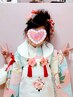【七五三ヘアセット(3歳)】￥3800-★ヘア飾り取り付け料込み★