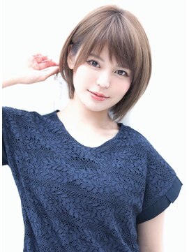 セイドット リー(Say. Ree) ベージュミディアムレイヤータッセルボブ透明感カラーハイライト