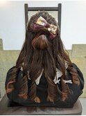 三つ編みハーフアップ☆