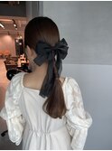 【タイトポニーテール】結婚式/二次会//銀座/ヘアセット/成人式