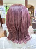 オシャレピンクボブスタイル
