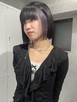 スウィープ(sweep) インナーカラー/グレー/ボブ/切りっぱなしボブ