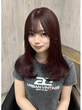 ラフィット 香椎(lafit) ブリーチなしCherry red♪