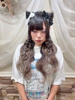 セットサロンエース(Set salon Ace)&nbsp;ネコ耳　ハート　編み込みハーフアップ