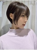 くびれショート　アッシュブラウン　脱白髪染め　30代40代50代