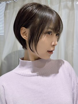 ハピネス クローバー 八木店(Happiness CLOVER) くびれショート アッシュブラウン 脱白髪染め 30代40代50代