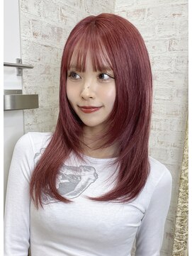 マティス 表参道(matiz) ワインレッド&レイヤーカット