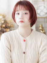 カバーヘア ブリス 志木南口駅前店(COVER HAIR bliss)&nbsp;チェリーレッドブリーチなしシャギーカットa志木10代20代30代