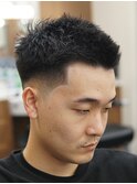 スパイキーショートフェードカットシェービング吉祥寺理容室