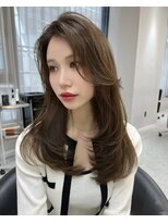 オーク(O.a.K) 前髪なし/センター分け/20代/30代/オリーブベージュ