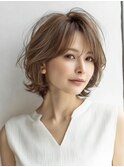 大人ショートレイヤー白髪ぼかし脱白髪染め40代50代60代原宿