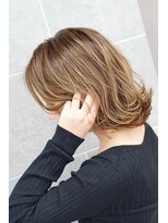 サンクレポ&nbsp;大人愛され♪外ハネボブ　ハニーベージュ