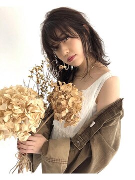 ファースト 仙台店(first) 大人かわいい小顔ミディアム・グレージュ