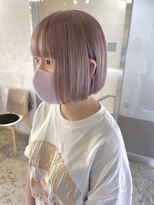 ダブルカラーピンクカラーインナーカラーベージュカラーブリーチ