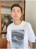 ナチュラル爽やかツーブロック　束感アップバング