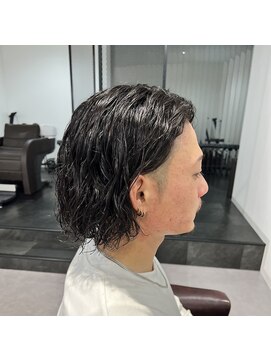 カルロイースタイル(CARLO e-style) メンズボブ+スパイラルパーマ