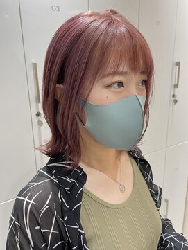 フィグバイアルテフィーチェ(fig by artefice) コーラルピンク/外ハネボブ/ハイトーンカラー