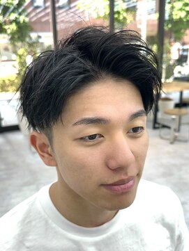 ビューブルー 亀戸錦糸町(VIEW BLUE) メンズショートアップバング/ビジネスニュアンスパーマ眉毛