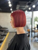 ソイクフ(SOY KUFU) 大人可愛い20代30代40代◎レッドカラーボブ