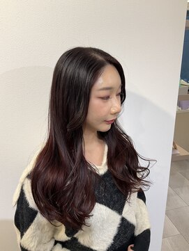 クク(coucou) 顔周りレイヤーカット×グラデーションカラー