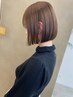 [潤艶カラーボブ]ボブカット+髪質改善カラー+オージュア4stepトリートメント