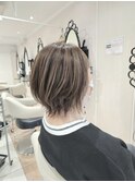 30代40代50代/白髪ぼかしハイライト/ひし形外ハネボブ