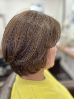 ラルヘアの写真/明るめの白髪染めが得意なサロン《ラルヘア》ダメージレスで、艶感・透明感のある上質な仕上がりに感動…☆