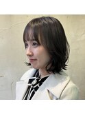 ボブ×ゆるめパーマ