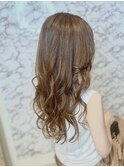 ロングパーマ/ノンレイヤー/コテ巻き風パーマ