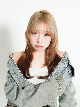 ルフュージュ バイ プロデュース 相模大野店(Refuge by Produce) シースルーバング/ロングレイヤースタイル