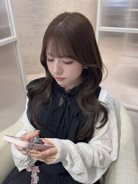 ヴェイナゴヤ(VEYY. nagoya) 流しバング/オリーブグレージュ/ブリーチなし/透明感カラー/前髪