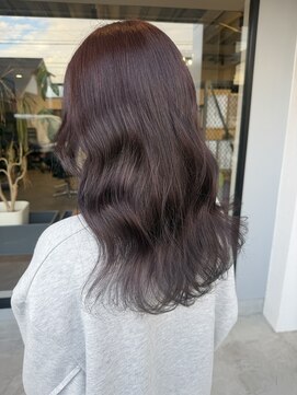 ナンバー(number+) 20代30代40代ラベンダーベージュロングヘア