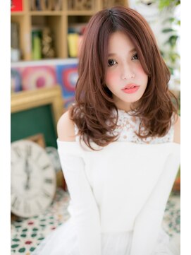 カバーヘア イヴ 戸頭店(COVER HAIR EVE) 外国人風ワインレッドフレンチミディアムレイヤーc720代30代40代