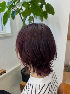 【amule hair 】くびれヘア×ボルドー