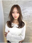 暗めカラー/韓国風巻き/レイヤーカット/髪質改善/縮毛矯正/池袋