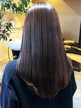 セプト 天神大名(SEPT.) くすみカラー アッシュグレージュ セミロング 髪質改善