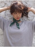 〔people〕外国風前髪ハネポニーテールアレンジ