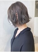 スモーキーブルージュミニボブ_セシルカット_ba299742